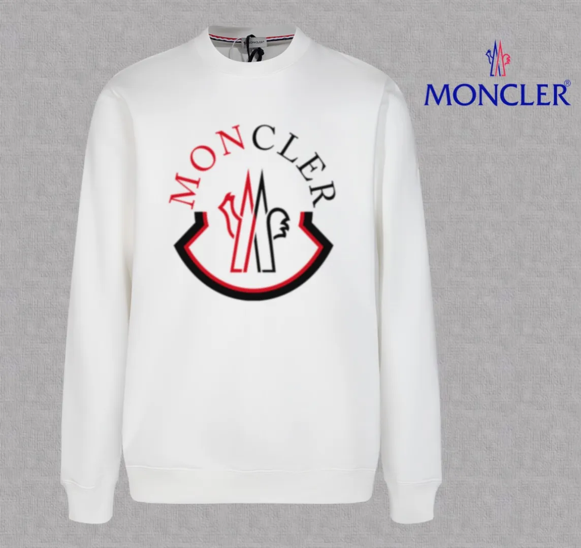 【 In Stock】 〖 𝐌𝐎𝐍𝐂𝐋𝐄𝐑~ 〗 440g ， 😎 ， ， Factory 2025 T ， ， Premium LOGO， Same Style ：Black White Size：S M L XL 2XL